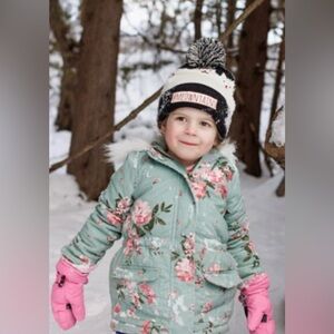 Place Floral Mint Green Kids Hat